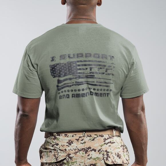 Support 2nd Amendment Handmade Sublimated Graphic Tee - Picture 8 of 9